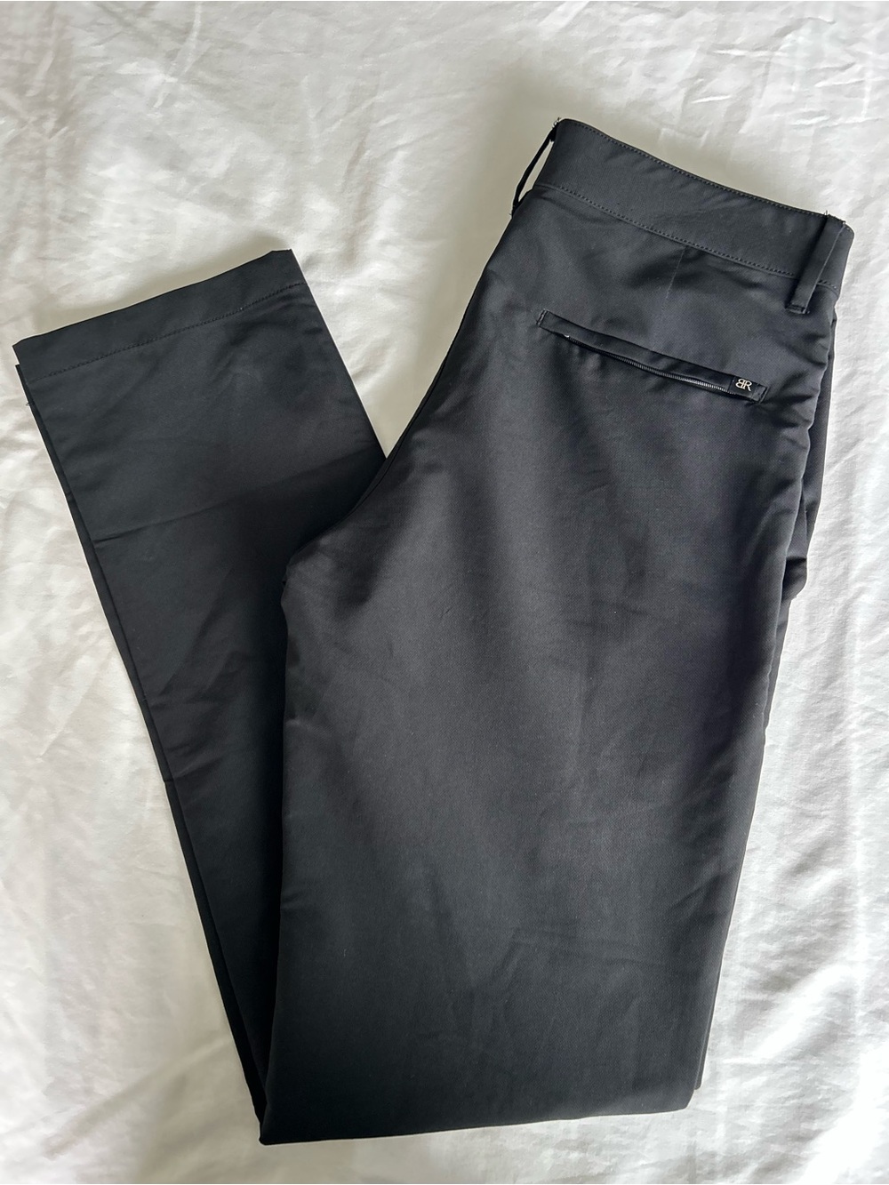 Banana Republic Men's Flat Front Pant Black 30x34 Casual Capsule